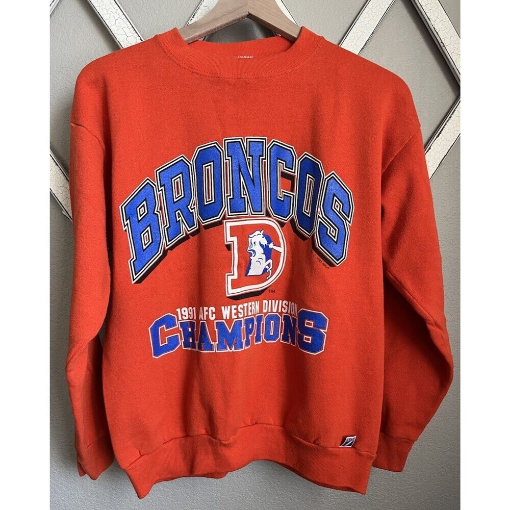 Logo 7 Denver Broncos Men's M/L 1991 AFC Western Division Champions Sweatshirt